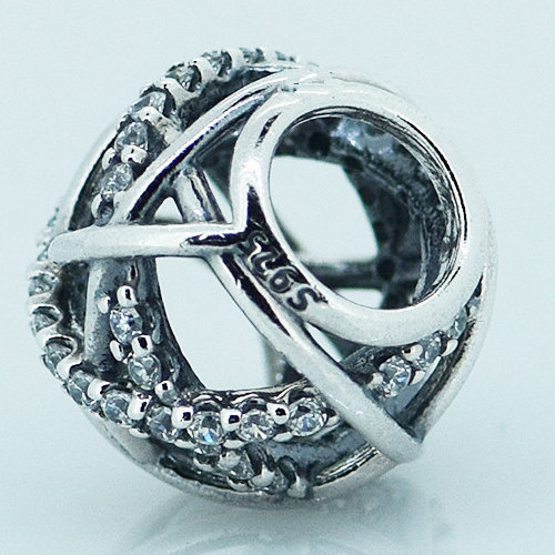 Pierced Galaxy Sterling Silver Bead