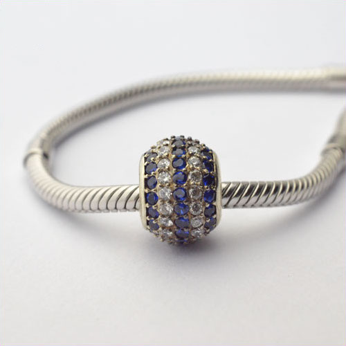 Sterling Silver Bead For European Charm Bracelet