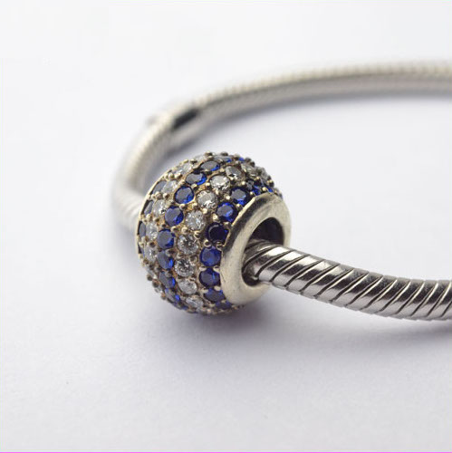 Sterling Silver Bead For European Charm Bracelet