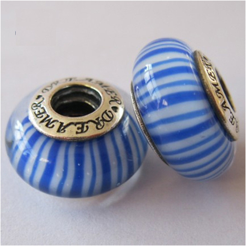 Sterling Silver Glass Charms Bead