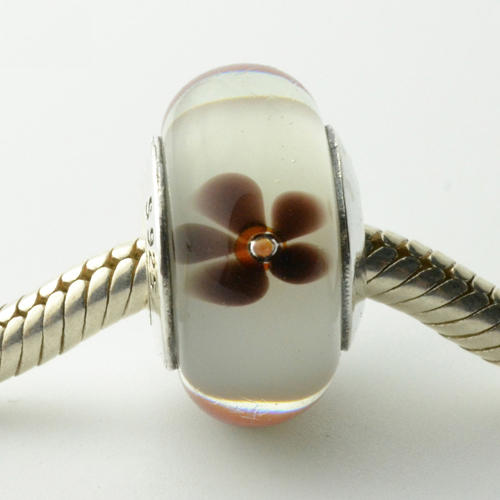 Authentic Sterling Silver Murano Glass Bead