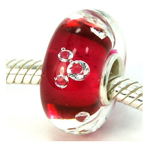 Authentic Sterling Silver Murano Glass Bead