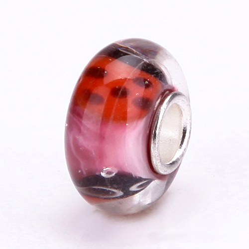 Authentic Sterling Silver Murano Glass Bead