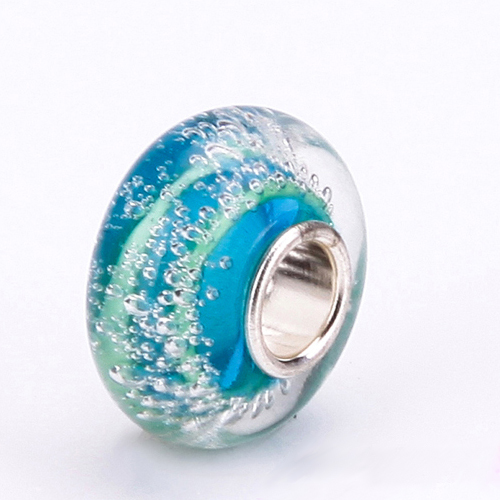 Authentic Sterling Silver Murano Glass Bead