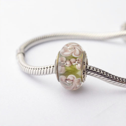 Authentic Sterling Silver Murano Glass Bead