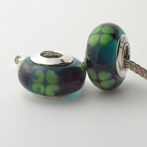 Authentic Sterling Silver Murano Glass Bead