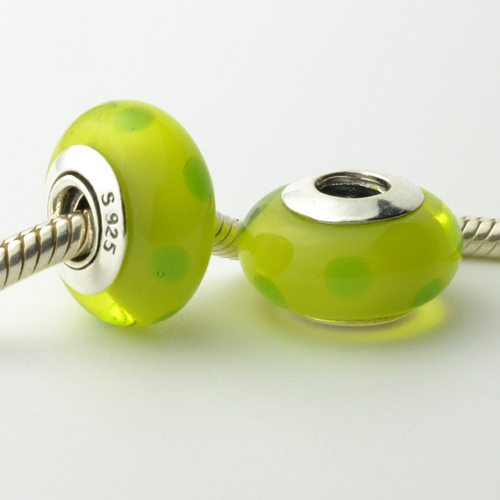Authentic Sterling Silver Murano Glass Bead