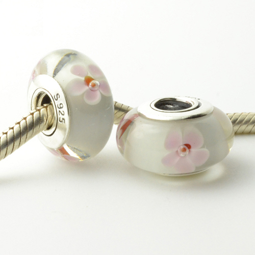 Authentic Sterling Silver Murano Glass Bead