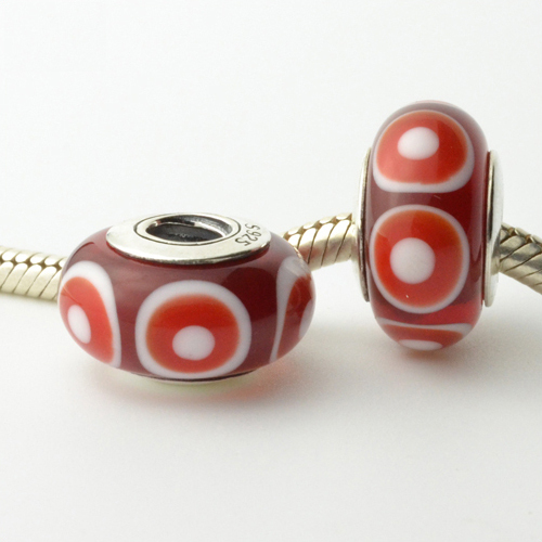 Authentic Sterling Silver Murano Glass Bead