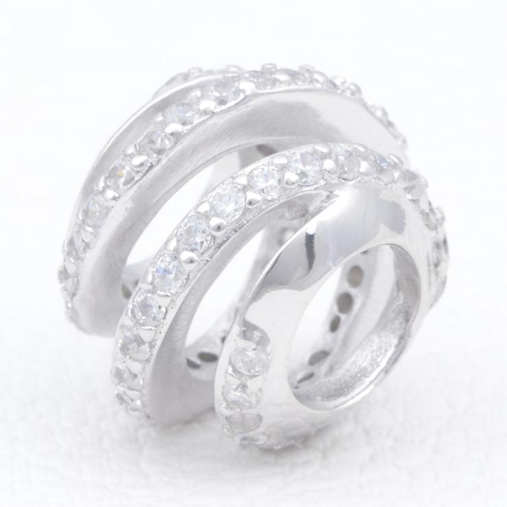 Spiral Ball Design Sterling Silver Beads