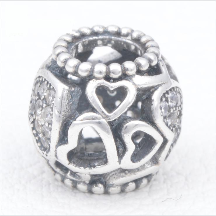 Hearts Sterling Silver Charms