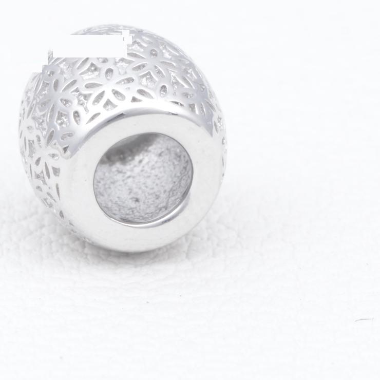 Flower Patterned Sterling Silver Charms