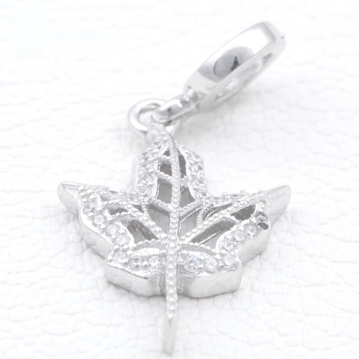 Sterling Silver Maple Leaf Pendant Charms