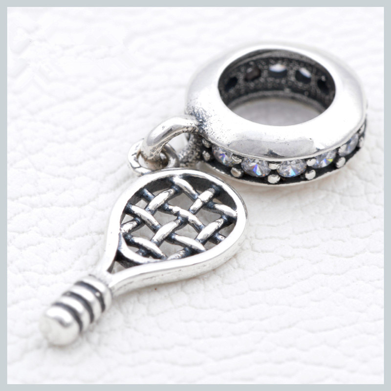 Tennis Racket Sterling Silver Charms