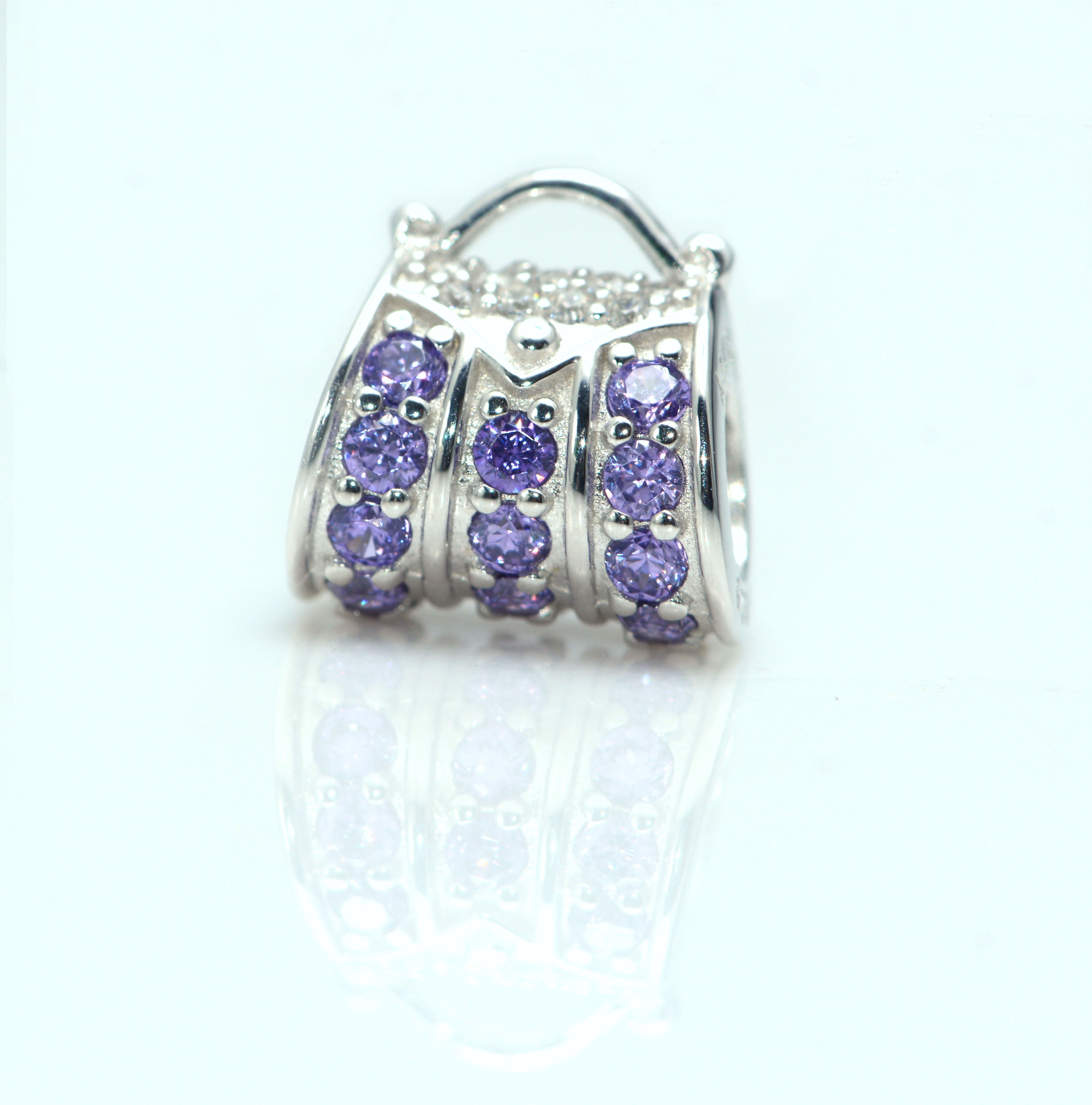 Handbag Sterling Silver Charms For Bracelet - Wholesale