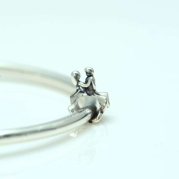 Hugging Sterling Silver Charms