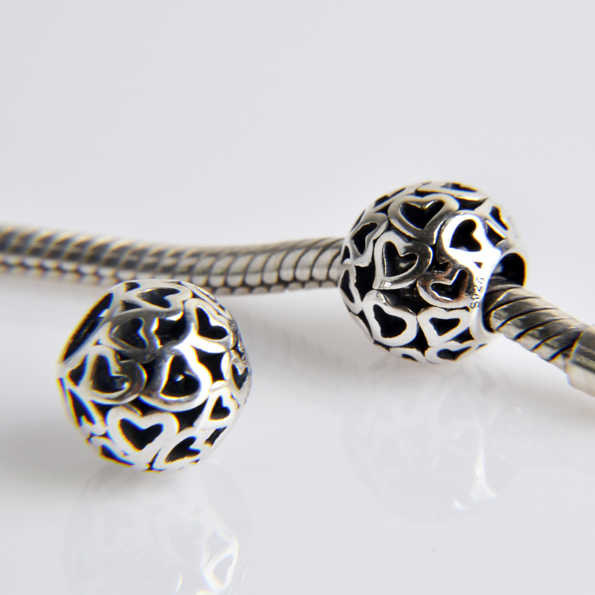 Hearts Sterling Silver Charms
