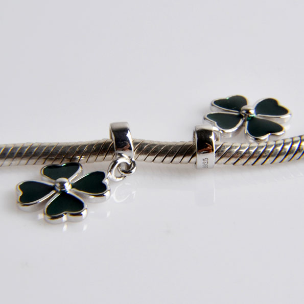 Locky Four-leaf Clover Sterling Silver Charms