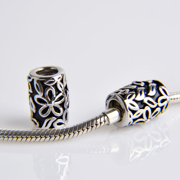 Flower & Leaves Sterling Silver Charms