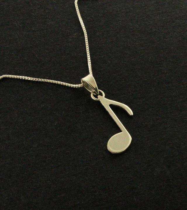 Sterling Silver Eight Note Necklace