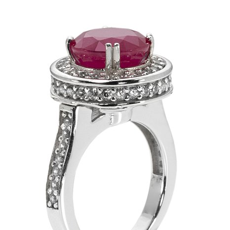 Sterling Silver Ring With Red Stone
