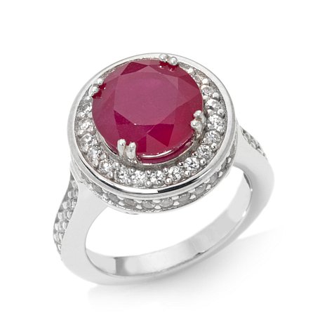 Sterling Silver Ring With Red Stone