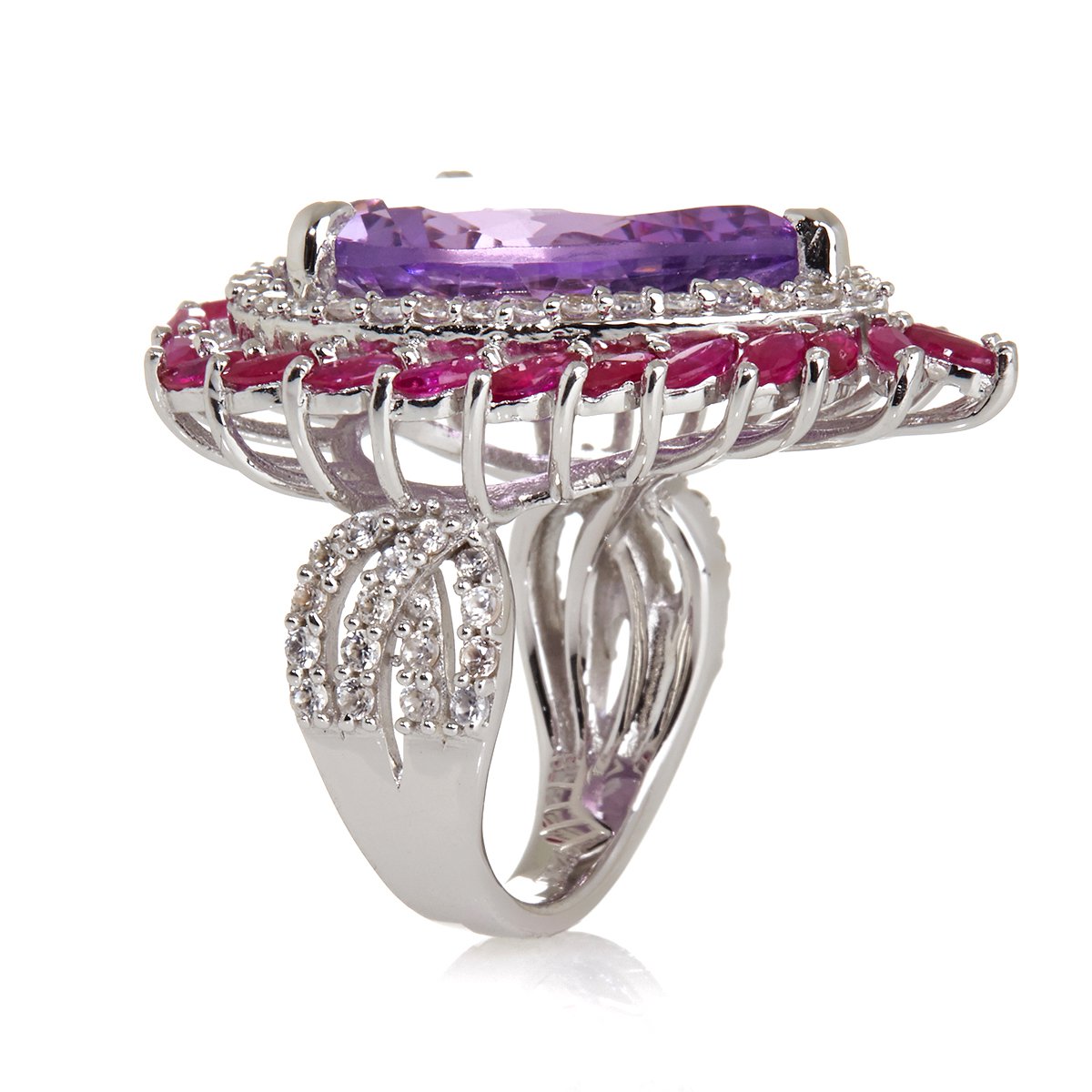Sterling Silver Ring With Stones