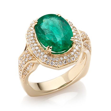 Sterling Silver Ring With Green Stone