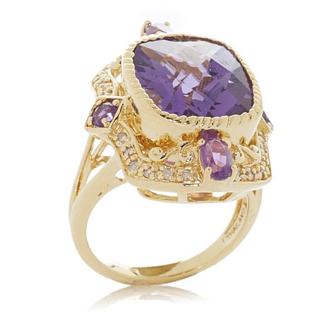 Sterling Silver Ring With Purple Gemstone