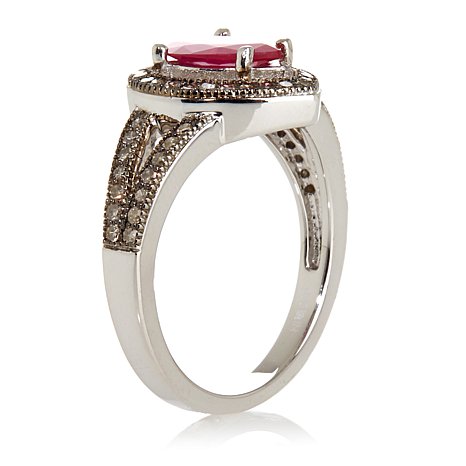 Drop Stone Sterling Silver Ring