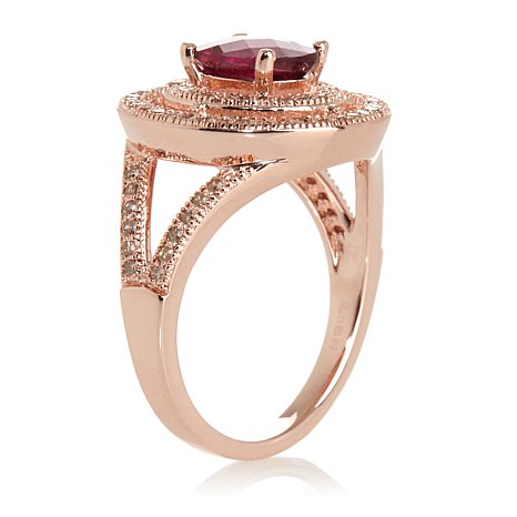 Sterling Silver Ring With Red Gemstone