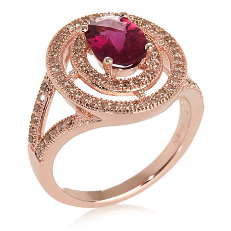 Sterling Silver Ring With Red Gemstone