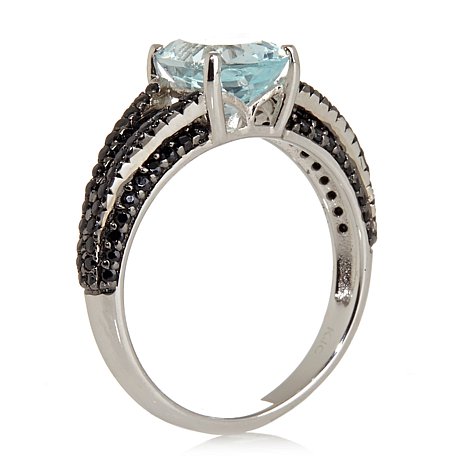 Sterling Silver Ring With Contrasting Tone Gemstones
