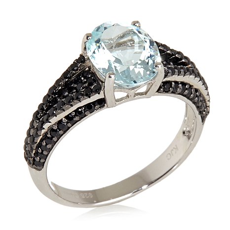 Sterling Silver Ring With Contrasting Tone Gemstones