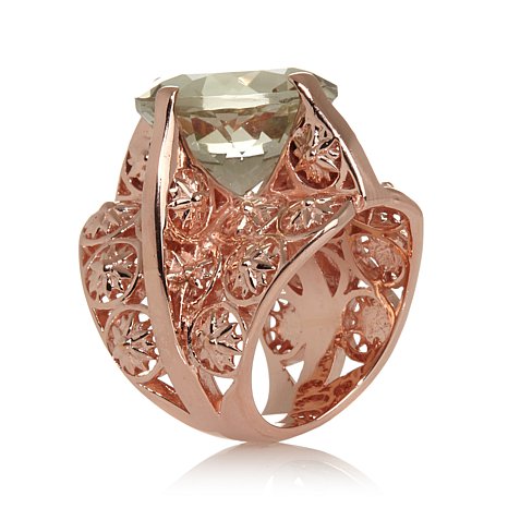 Rose Gold Plated Genuine Silver Ring With Zircon Stone