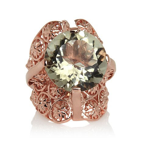 Rose Gold Plated Genuine Silver Ring With Zircon Stone