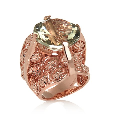 Rose Gold Plated Genuine Silver Ring With Zircon Stone