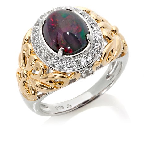 Genuine Sterling Silver Ring With Gemstone