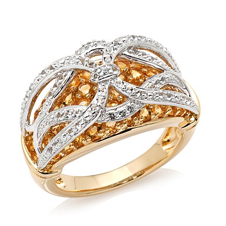 Two Tone Bridge Design Genuine 925 Sterling Silver Ring