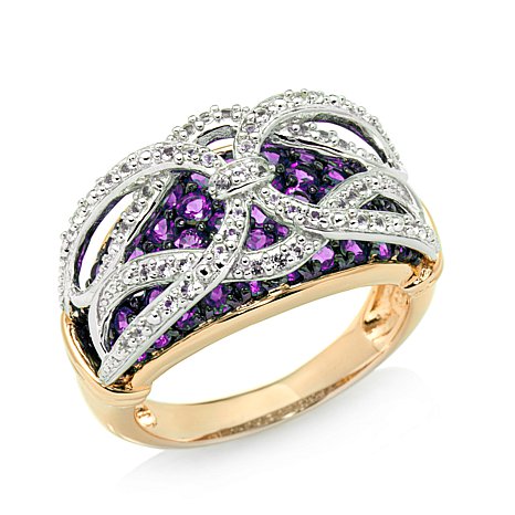 Two Tone Bridge Design Genuine 925 Sterling Silver Ring