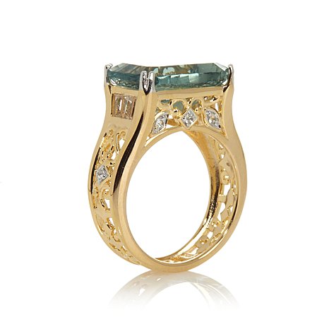 Genuine 925 Silver Ring With Green Gemstone