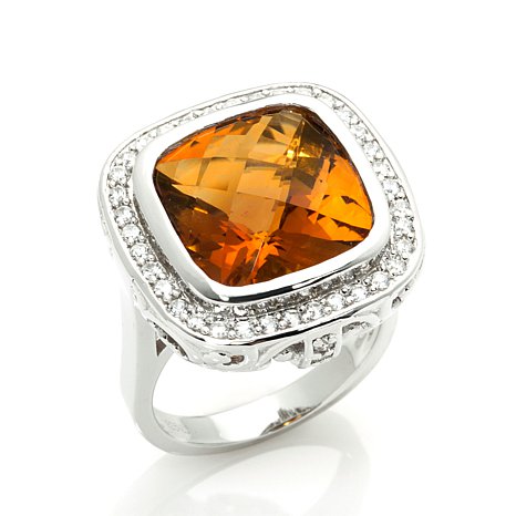 Genuine Sterling Silver Ring With Cubic Zirconia Stones