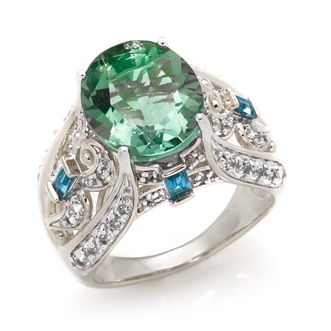 Genuine Sterling Silver Ring With Cubic Zirconia Stones