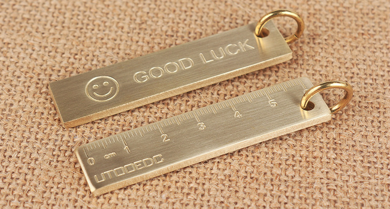 brass metal ruler