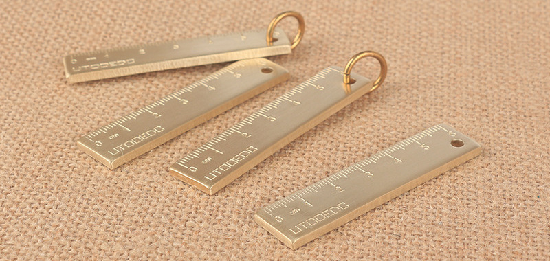 brass metal ruler