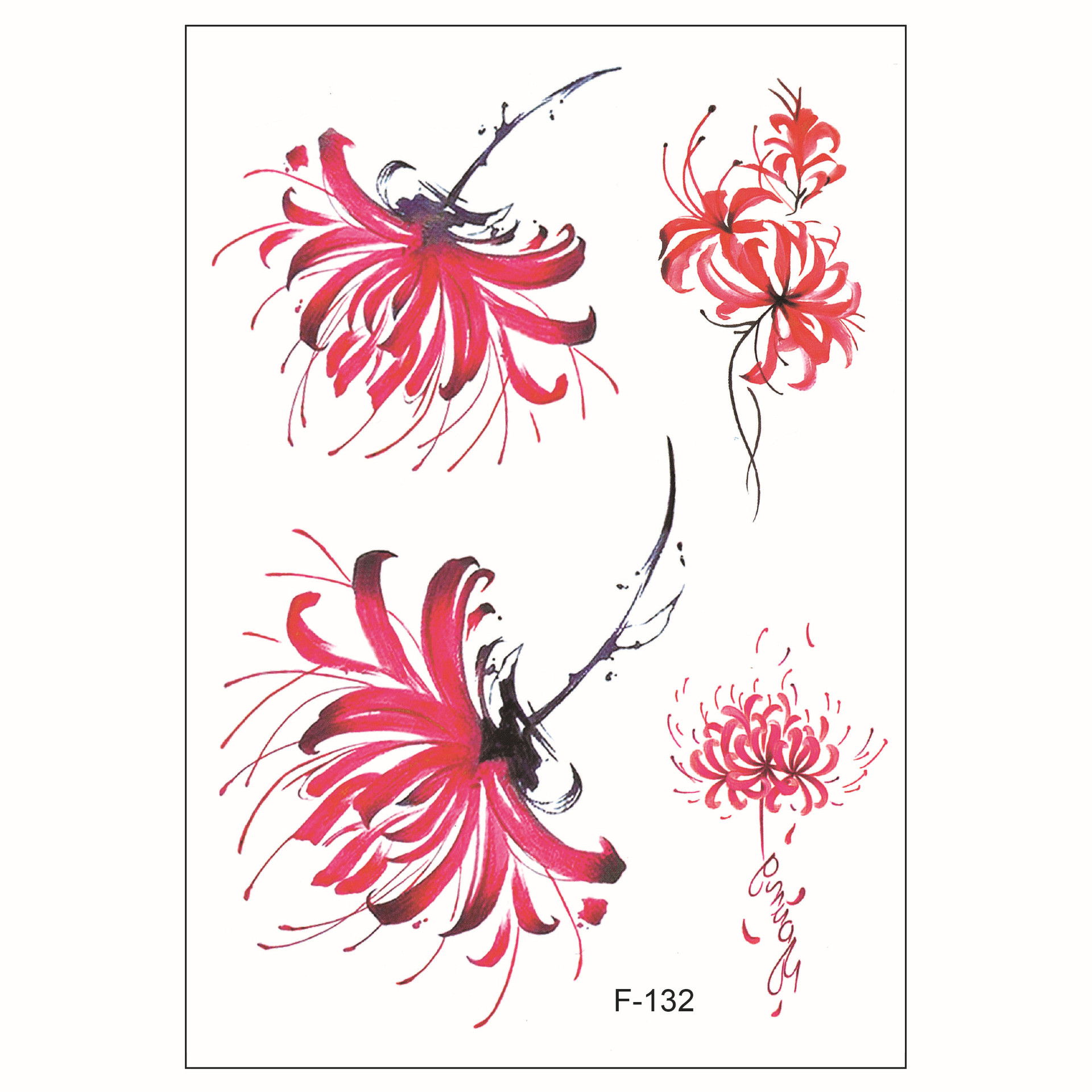 large temporary tattoo sticker fake adult half arm look real flower large temporary tattoo sticker fake adult half arm look real flower