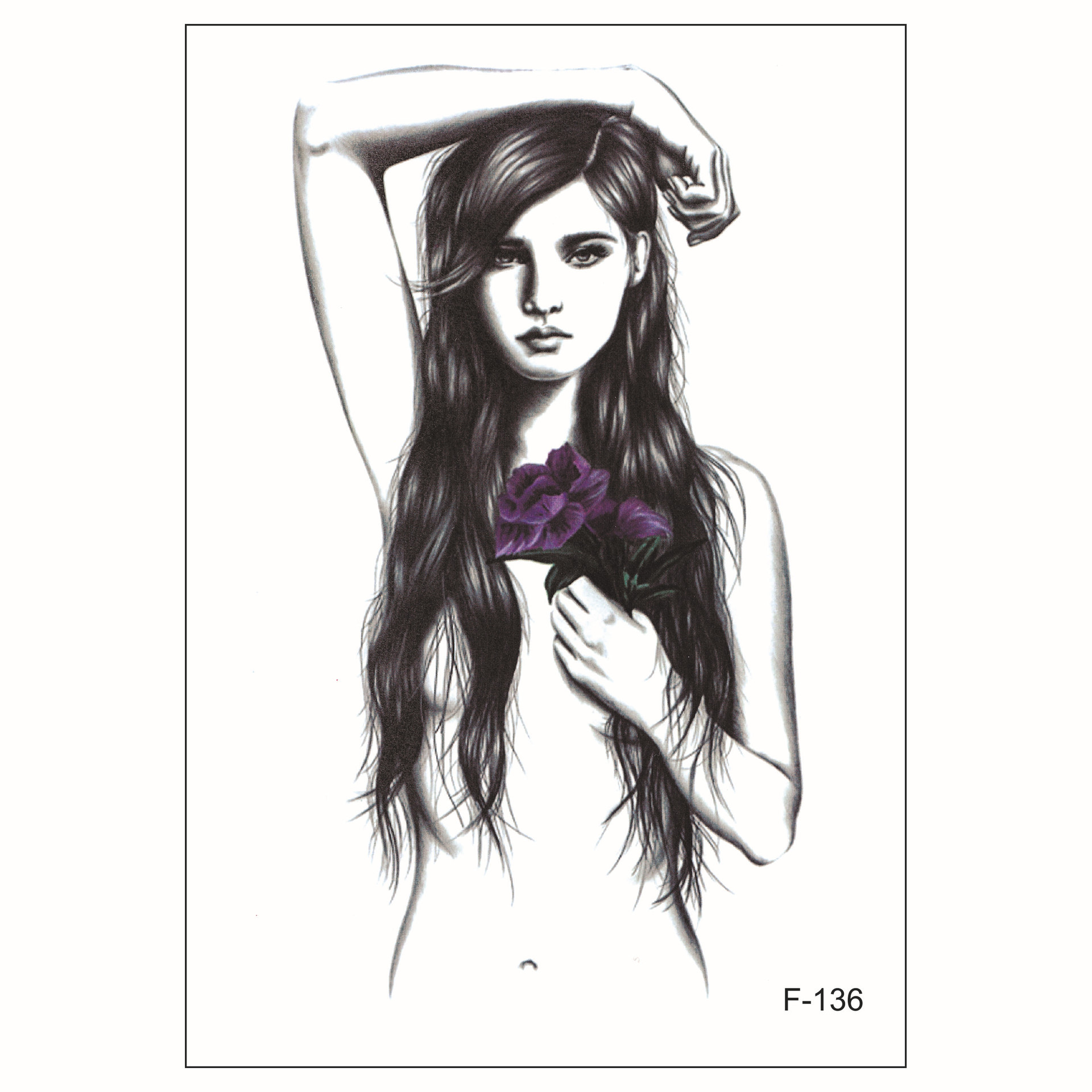 large temporary tattoo sticker fake adult half arm look real girl large temporary tattoo sticker fake adult half arm look real girl