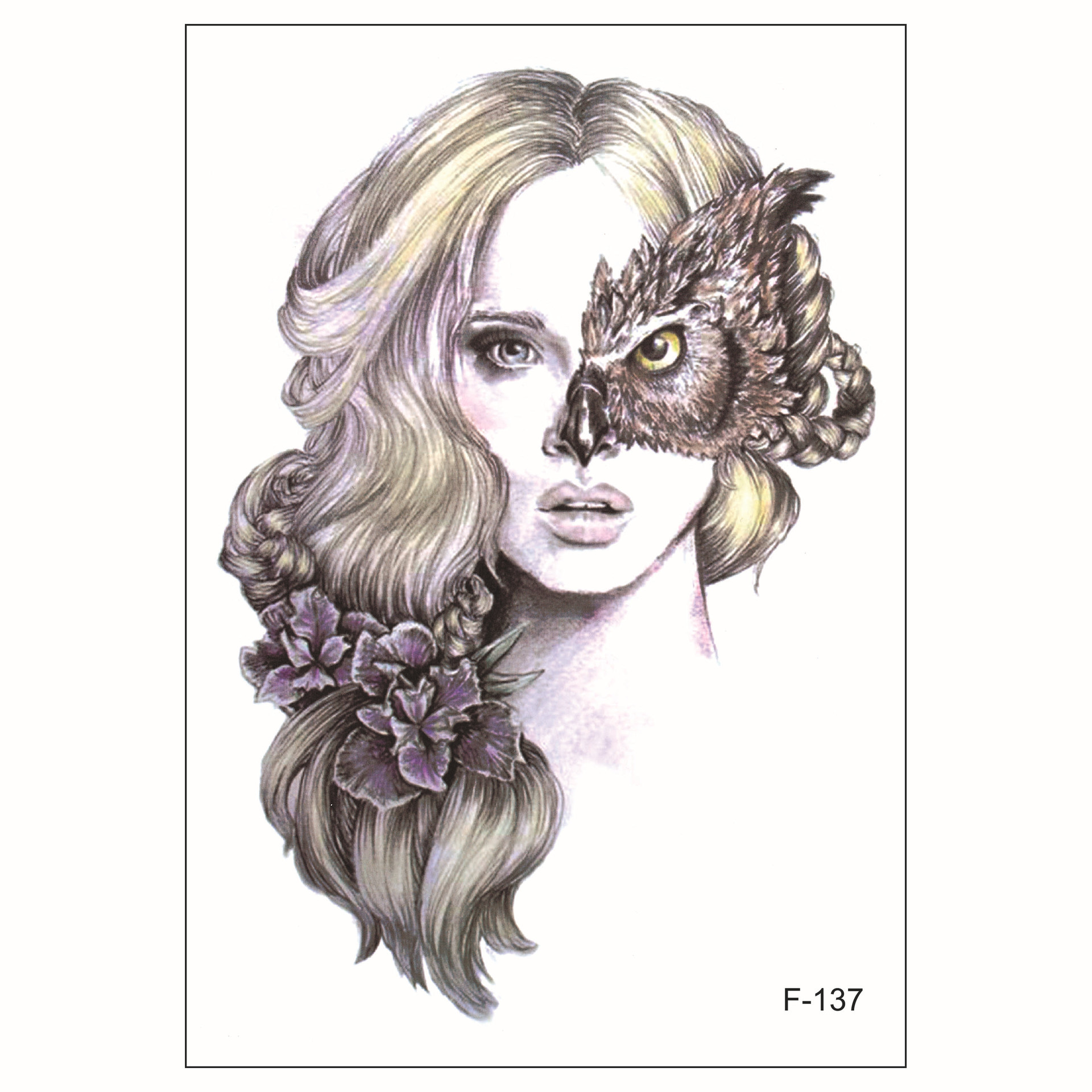 large temporary tattoo sticker fake adult half arm look real Woman large temporary tattoo sticker fake adult half arm look real Woman