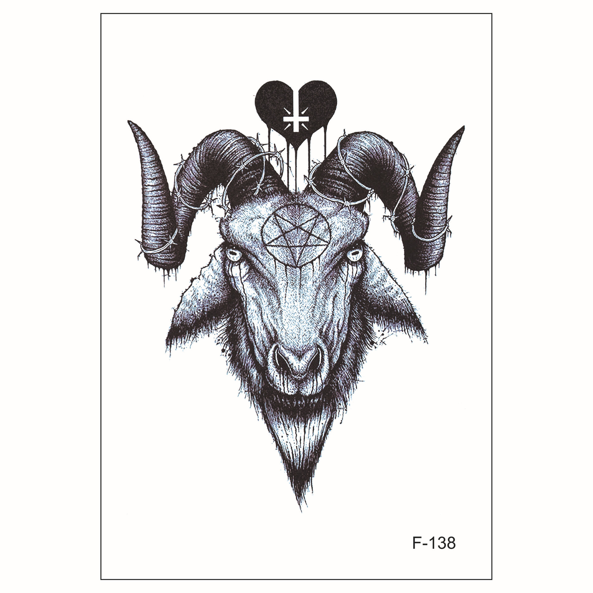 large temporary tattoo sticker fake adult half arm look real goat large temporary tattoo sticker fake adult half arm look real goat