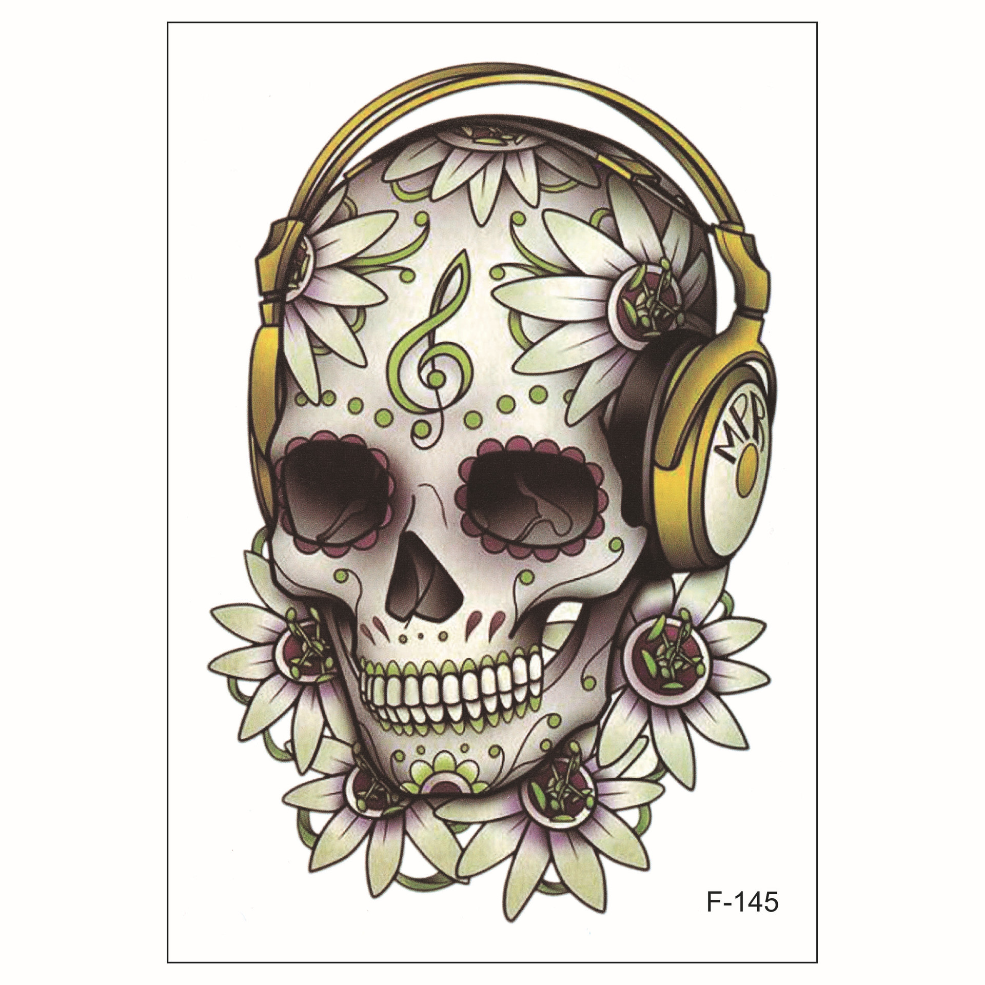 large temporary tattoo sticker fake adult half arm look real Skull large temporary tattoo sticker fake adult half arm look real Skull